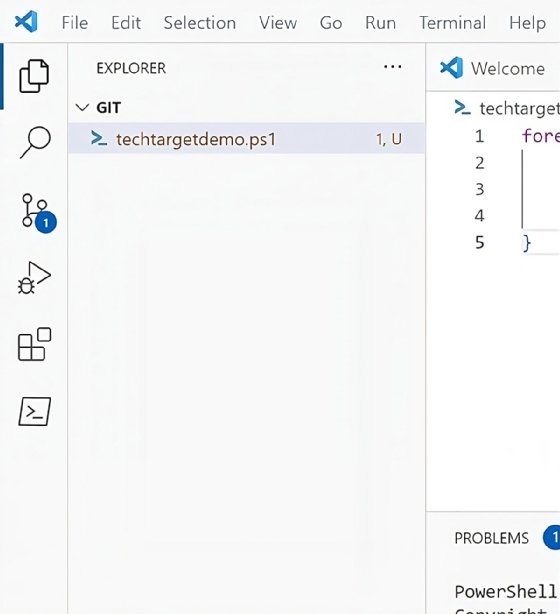 Screenshot dépôt Git pour maintenir les scripts PowerShell avec contrôle de la source.